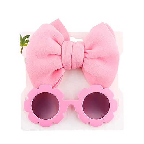 BakerMiche Baby Mädchen Nylon Stirnbänder Bowknot Elastische Haarbänder Weiche süße Kopfbedeckung für Kinder Kleinkinder von BakerMiche