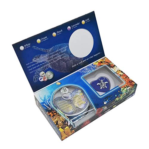 Make a Wish Perlen Halskette Schildkrötenkäfig Medaillon Austernperlen Halsketten Kit Wunschperle Love Creations Kit Wunschperle Geschenkbox für Erwachsene und Kinder von BakerMiche