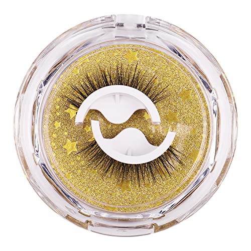 2 Paar Selbstklebende Wimpern Ohne Kleber Wiederverwendbare Falsche Wimpern Natürliche Flauschige Falsche Wimpern ohne Kleber Wimpern Extensions Wasserdichte Fake Lashes Augenmakeup für Frauen Mädchen von BakerMiche