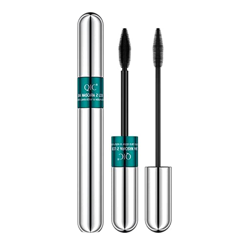 4D Mascara Wimperntusche 2 in 1 Lash Extension Mascara Natürliche wasserfeste Mascara Doppelseitiger Mascara Eyeliner wasserfester 2 in 1 Mascara Eyeliner zur Wimpernverdichtung und -verlängerung von BakerMiche
