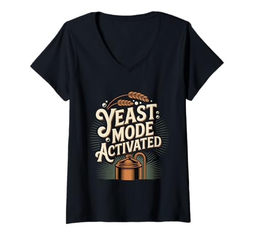 Damen Yeast Mode Activated Baker Backbrot - T-Shirt mit V-Ausschnitt Damen Yeast Mode Activated Baker Backbrot - T-Shirt mit V-Ausschnitt von Bakers aufstrebender Humor