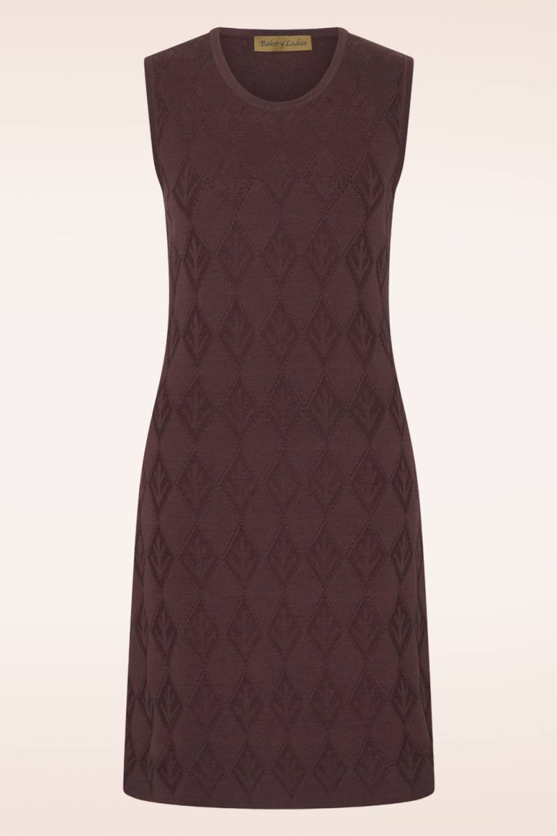 Lulu Knitted Dress in Chocolate Brown von Bakery Ladies