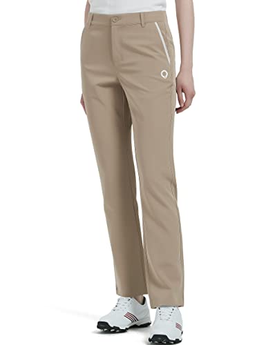 Damen Golfhose Stretch Gerade Leicht Atmungsaktiv Twill Arbeit Chino Damen Hose, Khaki, 38 von Bakery