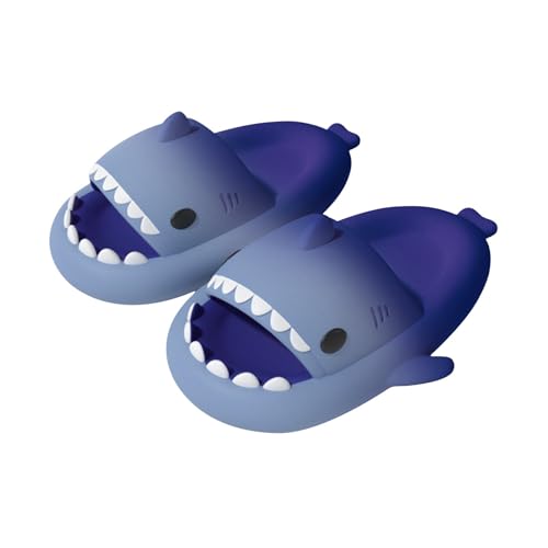 Baketron Cloud Shark Slides Niedliche Hai Hausschuhe für Damen Shark Slippers Herren Weich Rutschfest Badelatchen Hausschuhe Unisex Badeschuhe für Sommer Strand Sandalen - Farbverlauf EU 36-45 von Baketron