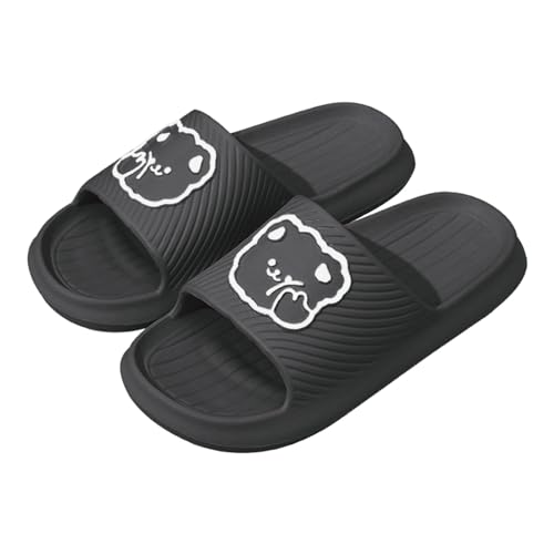 Baketron Damen Schlappen Badeschuhe Duschschuhe Herren Hausschuhe Panda Muster Eva Super Weich rutschfest Badelatschen Sommer Wolkenschuhe Cozy Slides Plattform Badeschlappen von Baketron