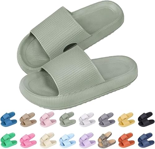 Baketron Original Badeschuhe für Damen&Herren,Cosyslides Wolkenslipper,Unisex Weich Rutschfeste Badelatschen,EVA Dicke Sohle Badeschlappen,Cloudyzz Schlappen,Strand Sandalen von Baketron