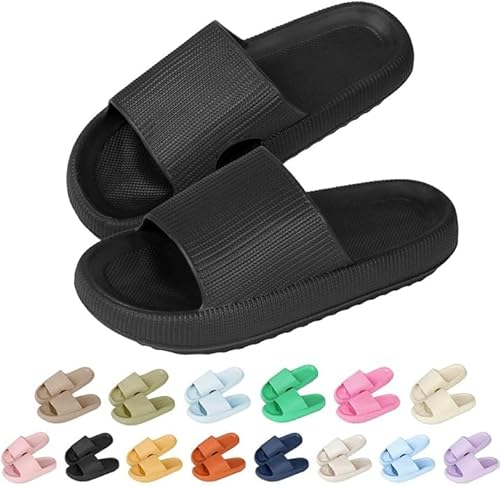 Baketron Original Badeschuhe für Damen&Herren,Cosyslides Wolkenslipper,Unisex Weich Rutschfeste Badelatschen,EVA Dicke Sohle Badeschlappen,Cloudyzz Schlappen,Strand Sandalen von Baketron