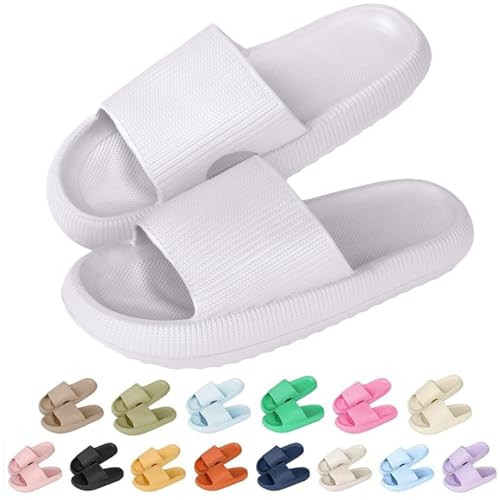 Baketron Original Badeschuhe für Damen&Herren,Cosyslides Wolkenslipper,Unisex Weich Rutschfeste Badelatschen,EVA Dicke Sohle Badeschlappen,Cloudyzz Schlappen,Strand Sandalen von Baketron