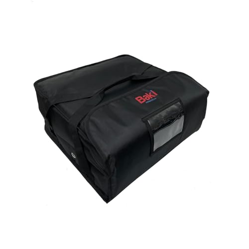 Große, robuste Thermo-Pizza-Liefertasche, 45,7 x 45,7 x 21,6 cm, passend für 4 Kartons, Schwarz , Flach Große, robuste Thermo-Pizza-Liefertasche, 45,7 x 45,7 x 21,6 cm, passend für 4 Kartons, Schwarz , Flach von Baki