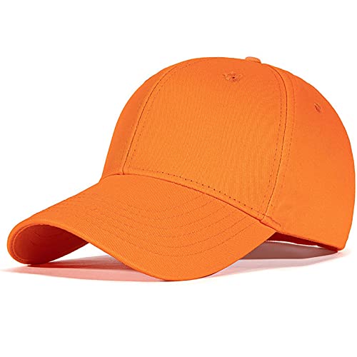 Bakicey Baseball Cap Unisex - Outdoor Kappe Aus Baumwolle Für Erwachsene, Casual Reine Farbe Baseboard Mütze Verstellbar, Für Damen Und Herren (Orange) von Bakicey