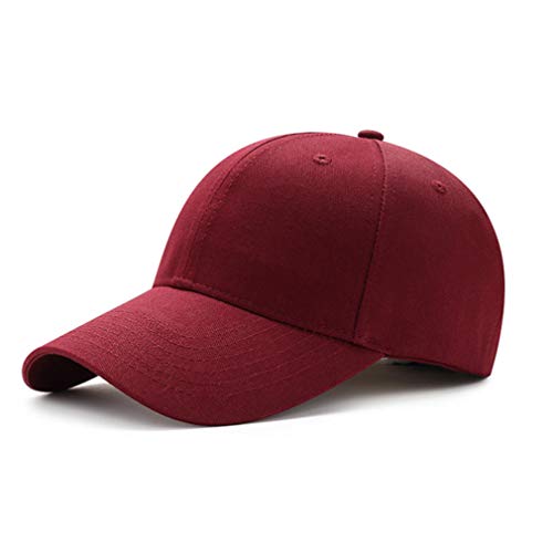 Bakicey Baseball Cap Unisex - Kappe Aus Baumwolle, Erwachsenen Casual Reine Farbe Baseboard Mütze Verstellbar, Athletic Kappe Für Damen Und Herren (Rotwein) von Bakicey
