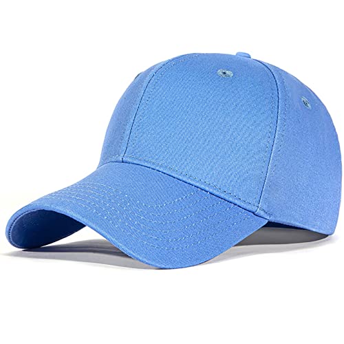 Bakicey Baseball Cap Unisex Outdoor Baseball Cap Kappe Baumwolle Baseball Mützen Erwachsenen Casual Reine Farbe Baseboard Baseballkappe Verstellbar Baseball Cap Kappe Damen Herren (Denim Blau) von Bakicey