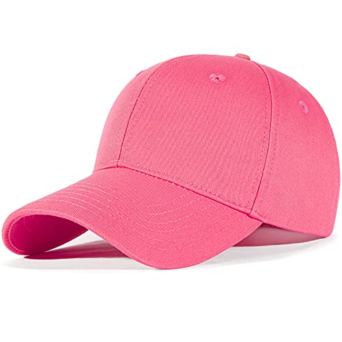 Bakicey Baseball Cap Unisex Outdoor Baseball Cap Kappe Baumwolle Baseball Mützen Erwachsenen Casual Reine Farbe Baseboard Baseballkappe Verstellbar Baseball Cap Kappe Damen Herren (Kirschrot) von Bakicey