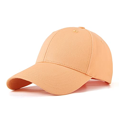 Bakicey Baseball Cap Unisex Outdoor Sonnenhut Damen Baseball Cap Baumwolle Baseball Mützen Erwachsenen Hip Hop Baseboard Baseballkappe Verstellbar Herren Baseball Cap Kappe(AprikosenGelb), 56-59 von Bakicey