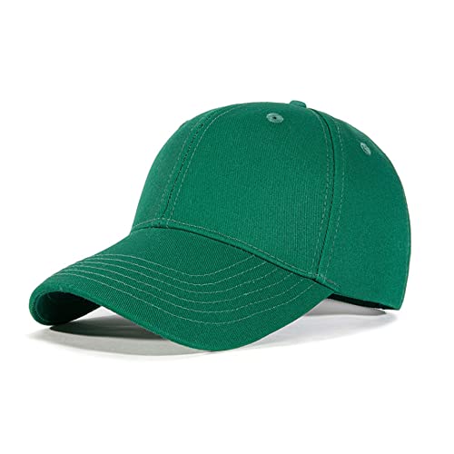 Bakicey Baseball Cap Unisex Outdoor Sonnenhut Damen Baseball Cap Baumwolle Baseball Mützen Erwachsenen Casual Hip Hop Baseboard Baseballkappe Verstellbar Herren Baseball Cap Kappe (Dunkelgrün), 56-59 von Bakicey
