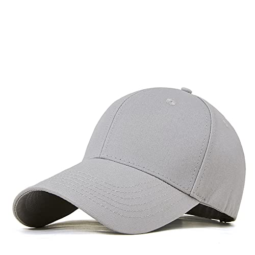 Bakicey Baseball Cap Unisex Outdoor Sonnenhut - Baumwolle Mütze für Erwachsene, Casual Hip Hop Baseboard Kappe Verstellbar für Damen und Herren (Grau) von Bakicey