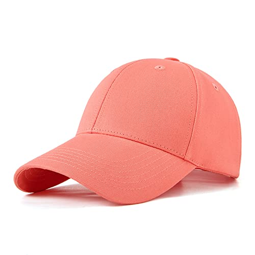 Bakicey Baseball Cap Unisex Sonnenhut Damen Baumwolle Mützen Erwachsenen Hip Hop Baseboard Baseballkappe Herren Kappe (KorallenRosa), 56-59 von Bakicey