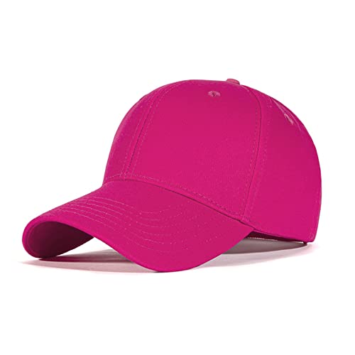 Bakicey Baseball Cap Unisex Outdoor Sonnenhut - Baumwolle Mütze für Erwachsene, Casual Hip Hop Baseboard Kappe Verstellbar für Damen und Herren (Rosenrot) von Bakicey