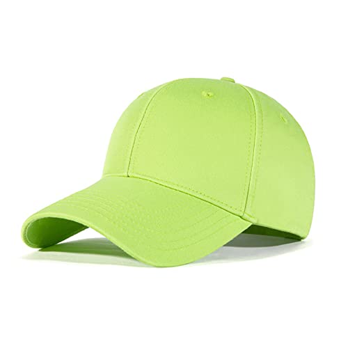 Bakicey Baseball Cap Unisex Outdoor Sonnenhut Damen Baseball Cap Baumwolle Baseball Mützen Erwachsenen Casual Hip Hop Baseboard Baseballkappe Verstellbar Herren Baseball Cap Kappe (Weide Grün) von Bakicey