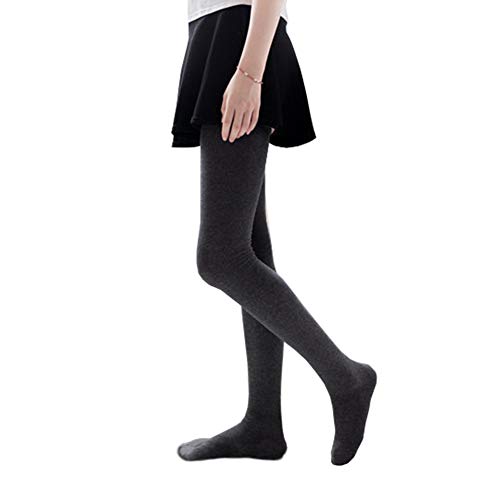 Bakicey Damen Kniestrümpfe Socken Overknee Strümpfe, Mädchen 80cm Strumpfhosen Baumwollstrümpfe Stützkniestrümpfe Gestrickte Strick Socken Hoch Über das Knie Lange Socken Winter Strümpfe (Dunkelgrau) von Bakicey