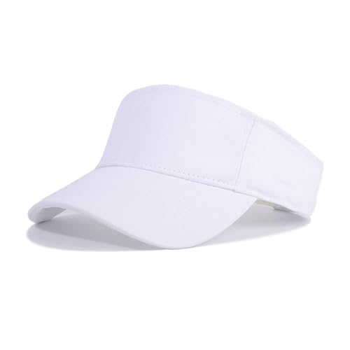 Bakicey Sommer Sonnenschutz Sonnenhut mit Großer Krempe Damen Mann Visor Cap Kappe für Outdoor Sport Strand Hut Golf Tennis (DE/NL/SE/PL, Alphanumerisch, M, Weiß) von Bakicey