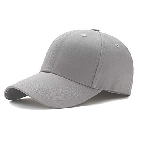 Bakicey Sports Baseball-Kappe für Herren und Damen, atmungsaktiv, leicht, verstellbar, Anti-Sonnenblende, Baseball-Kappe, Unisex, Golf, Camping, Badminton, Tennis, Sonnenkappe Gr. Einheitsgröße, grau von Bakicey