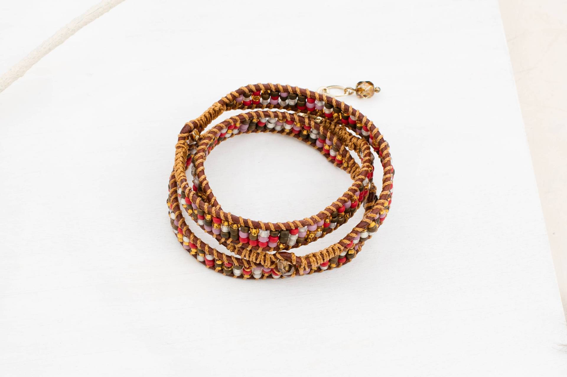 Perlen Wickeln Armband/Regenbogen Boho Schmuck Leder Ein Von Einer Art Rote Geschenke Für Sie Perlen Wickeln Armband/Regenbogen Boho Schmuck Leder Ein Von Einer Art Rote Geschenke Für Sie von BakkerJewelryStudio