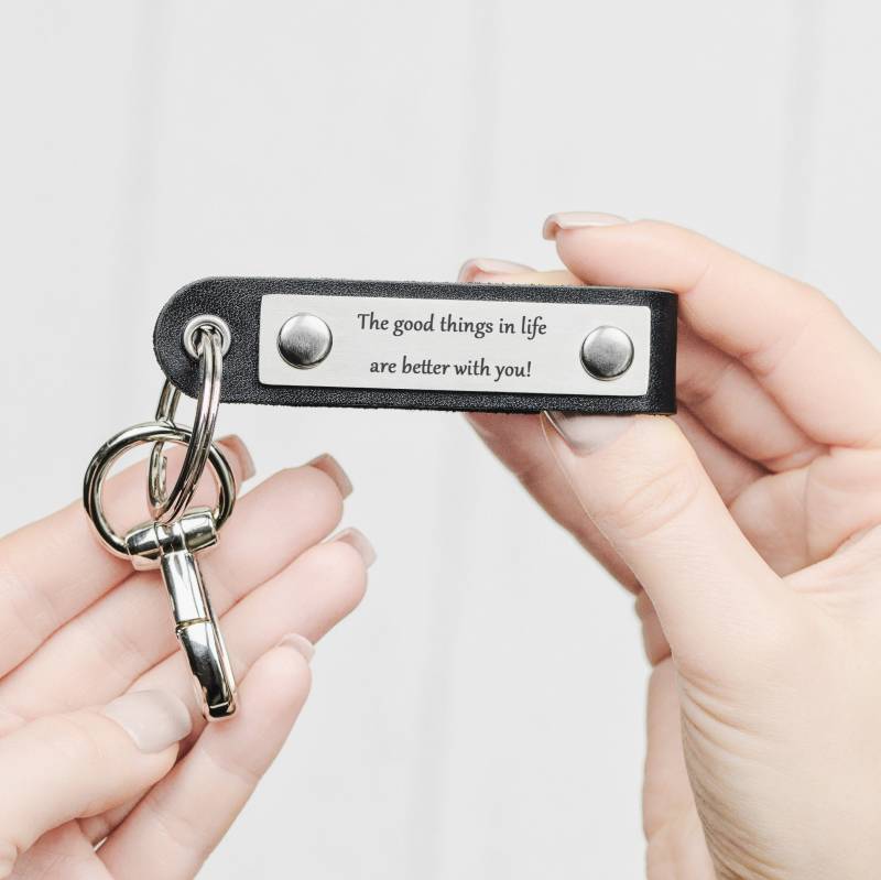 Leder Schlüsselanhänger Mit Gravur, Personalisierter Für Freund, Herren Schlüsselanhänger, Personalisiertes Geschenk Zum Geburtstag, Neues Zuhause von Bakli