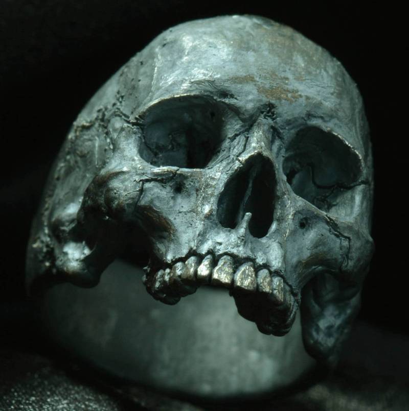 Schädel Ring - Into The Fire Schmuck Halbkiefer Mid Size Silber Herren Ringe Handgemachter .925 Etsy. #16 von Bakogiorgis