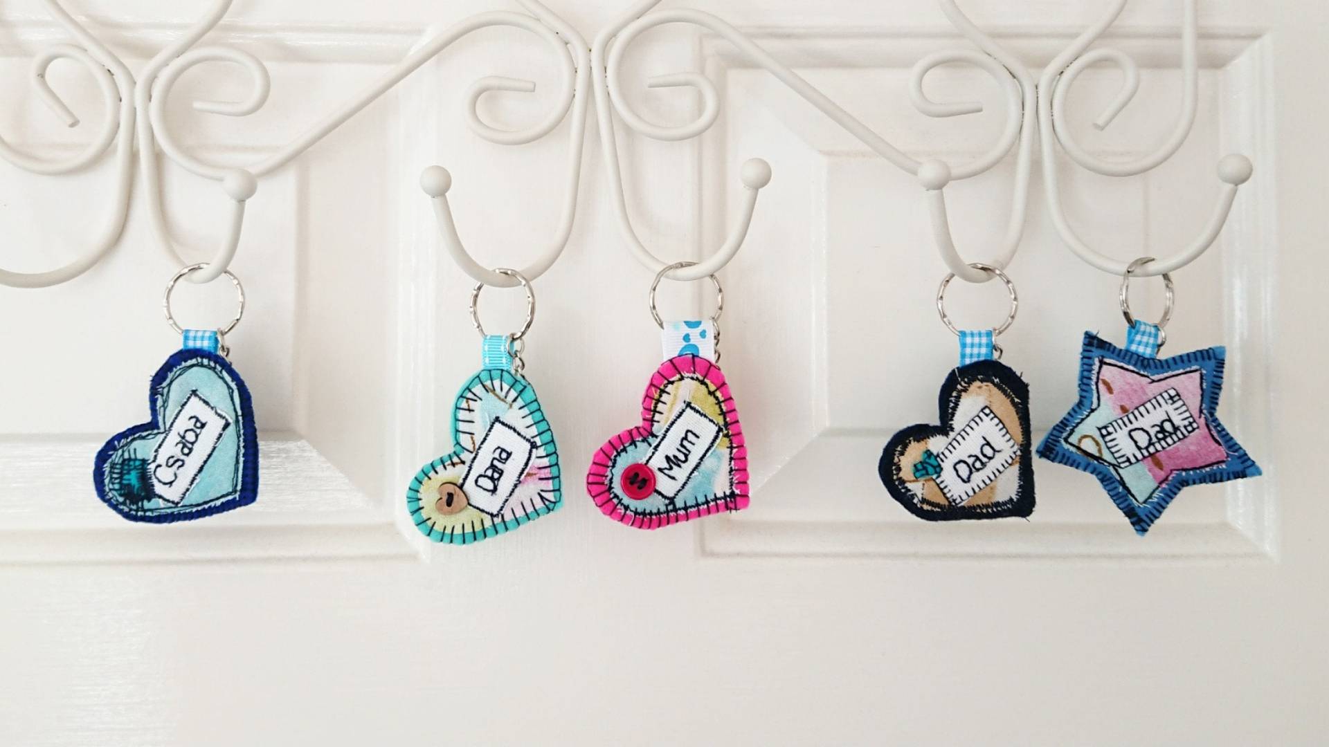 Filz Schlüsselanhänger Personalisierter Herz Oder Stern Schlüsselanhänger Filz Schlüsselanhänger Personalisierter Herz Oder Stern Schlüsselanhänger von BalaBourne