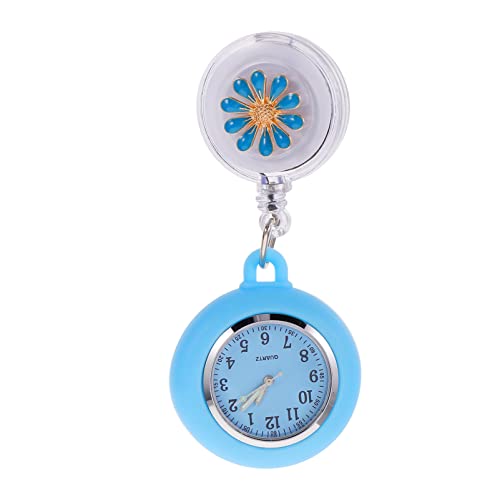 balacoo 1stk Schwesterntisch Taschenuhr Keychain Krankenschwestern Revers Uhr Krankenschwestern Uhr Pin Pflegeuhr Ansteckuhr Fob Fräulein Leuchtend Gehäuse Material: Legierung Silikonhülle von balacoo