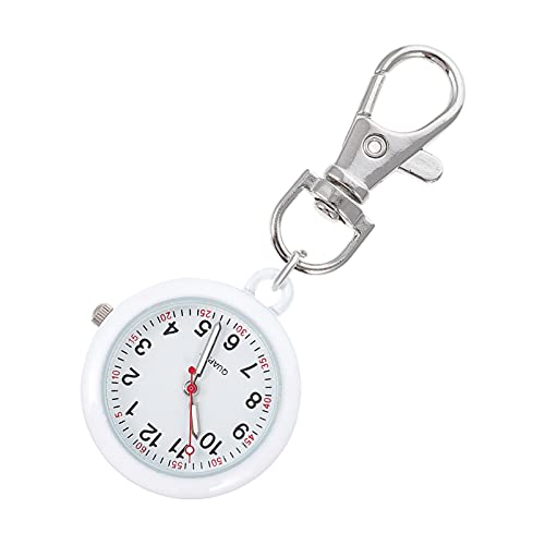 balacoo 1stk Uhr Pflege Uhr Doktor Arzt Armbanduhr Taschenuhranhänger Schlüsselanhänger Uhr Hängende Uhr Weiß Bewegung Mann Gürtel Spiegelmaterial: Plexiglasspiegel von balacoo