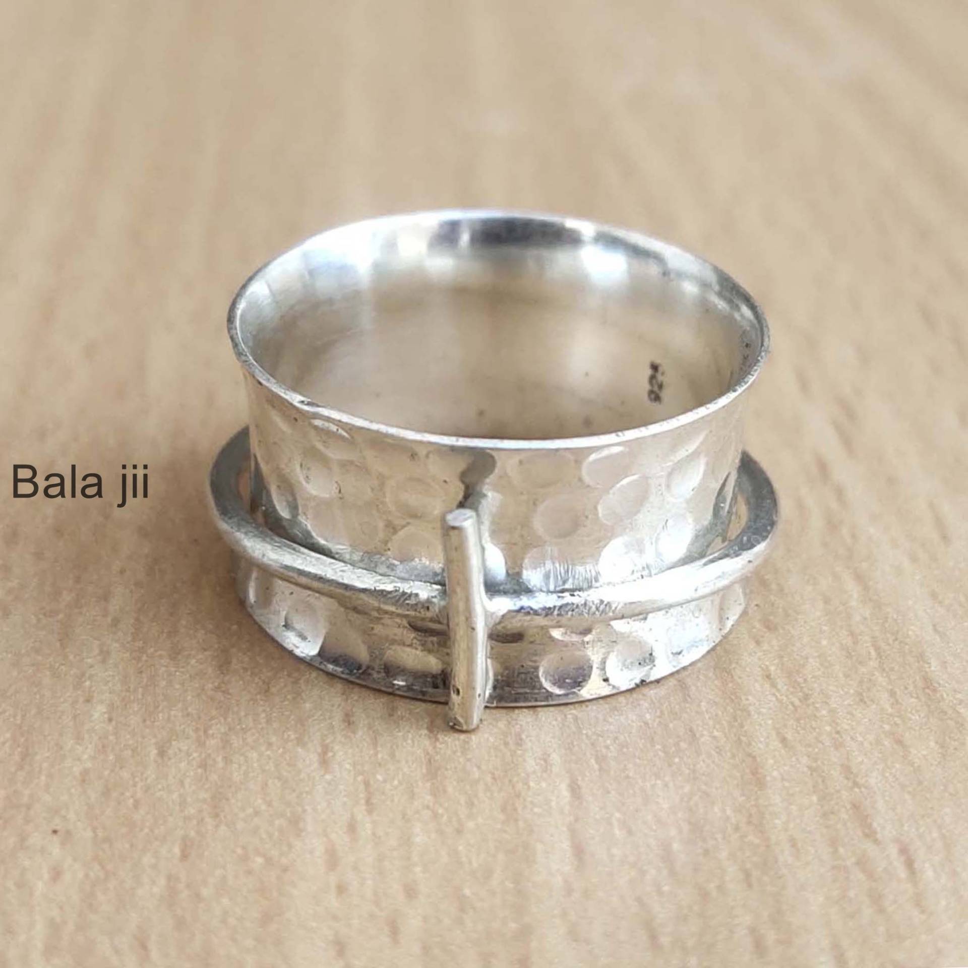 925 Sterling Silber Spinner Ring, Boho Meditation Angst Beliebter Fidget Handgemachte Ringe Für Frauen B239 von BalajiJewellersGifts