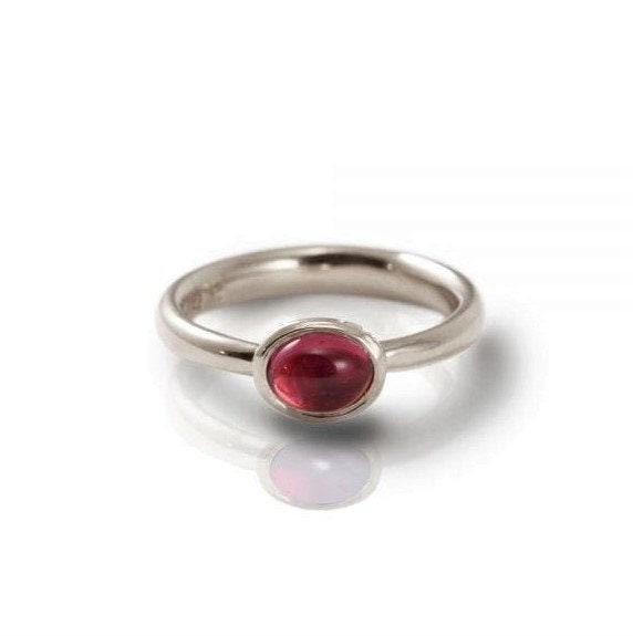 Handgemachte Rote Granat Ring 925 Sterling Silber Edelstein Statement Ring von BalajiJewels