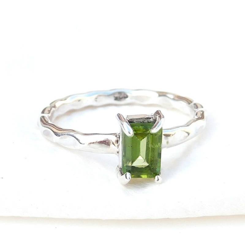 sterling Silber Peridot Ring Handgemachter Schmuck von BalajiJewels