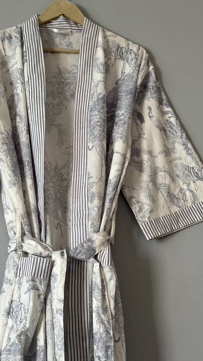 Baumwolle Kimono Robe Morgenmantel, Block Print Brautjungfer Robe, Sommer Nachtwäsche, Trending Kimono, Nachtwäschekleid Damen Kleid Einheitsgröße Baumwolle Kimono Robe Morgenmantel, Block Print Brautjungfer Robe, Sommer Nachtwäsche, Trending Kimono, Nachtwäschekleid Damen Kleid Einheitsgröße von BalajiTextilePalace