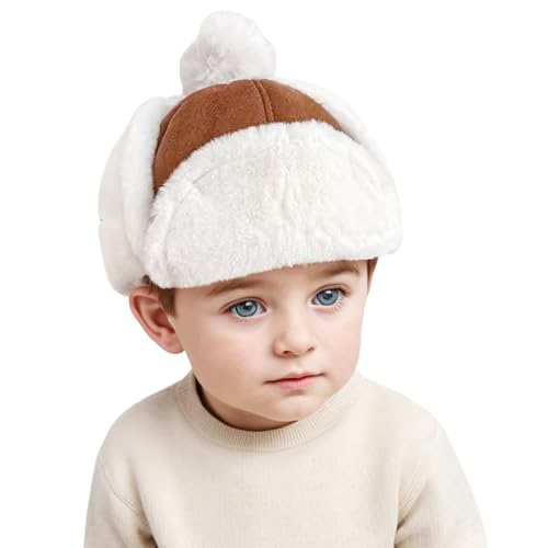 Balakaka Baby schlupfmütze mit Fleecefutter Plüsch Mütze Trappermütz,Warm Niedlich Kinder Wintermütze für Jungen Mädchen 3-6 Jahre Geschenk,2 in 1 Baby Wintermütze mit Ohrenklappen Kamel von Balakaka