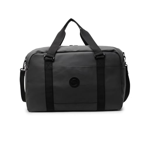 Balakaka Gym Bag Reisetasche Groß 49 * 19 * 32cm, Sporttasche mit Nasstasche Tragegriff, Sporttasche Herren Damen mit Gepolstertes Laptopfach, Grau von Balakaka
