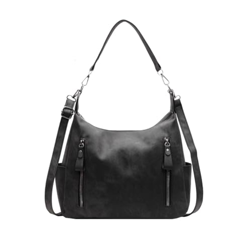 Balakaka Handtasche Damen Große 29 * 9 * 23cm, Damenhandtasche Umhängetaschen mit Verstellbarem Schulterriemen, Fashion Crossbody Bag für Arbeit Reisen Freizeit, Schwarz von Balakaka