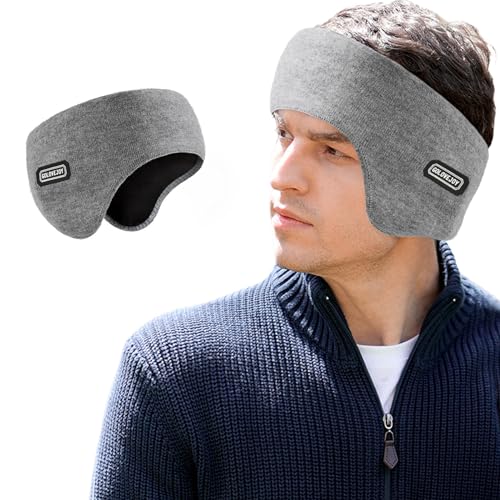 Balakaka Herren Ohrenwärmer Winter, Winddicht Earmuffs für Laufen Fahrrad Reiten Ski Outdoor, Frauen Kinder Faltbare Winter winddichtes Plüsch -Stirnband für Winter laufen Wander Yoga Grau von Balakaka