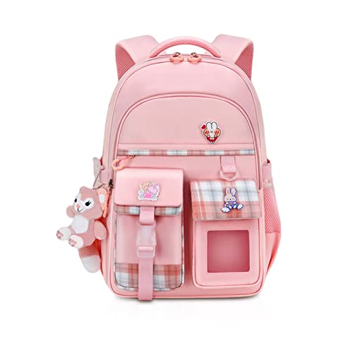 Balakaka Kinderrucksack Mädchen，Kindergarten Rucksack，Niedlich Wasserdicht Vorschule Kinder Rucksack Leichte und Wasserdichte Schultasche für Kinder im Alter von 6-11 Jahren-Rosa von Balakaka