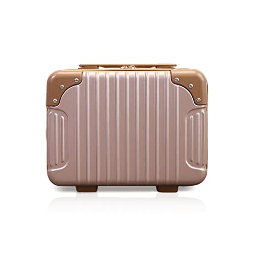 Balakaka Kosmetikkoffer Hartschale Beauty Case Tragbare Wasserdicht Reise Kosmetiktasche mit mit Handgriff und Reißverschluss, Verschleißfest Make Up Reisetasche für Damen Mädchen, Roségold von Balakaka