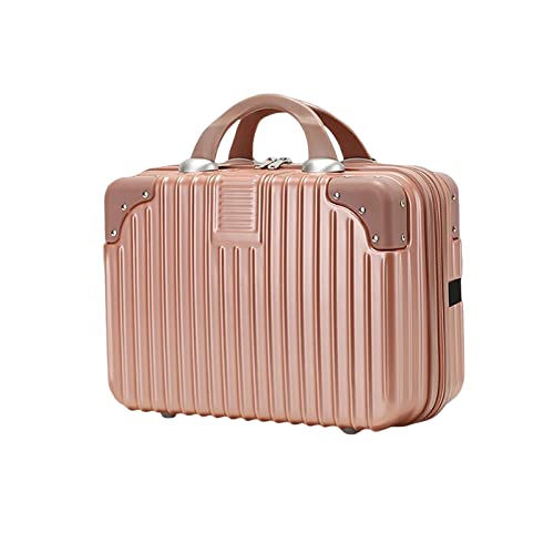 Balakaka Kosmetikkoffer Wasserdicht Schminktasche Leichter Handgepäck Beauty Case mit Handgriff und Reißverschluss, Damen Verschleißfest Hartschale Kulturtasche für Reise Ausflug, Roségold von Balakaka