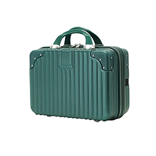Balakaka Kosmetikkoffer Wasserdicht Schminktasche Leichter Handgepäck Beauty Case mit Handgriff und Reißverschluss, Damen Verschleißfest Hartschale Kulturtasche für Reise Ausflug Dunkelgrün von Balakaka