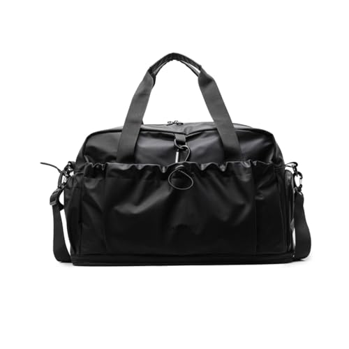 Balakaka Reisetasche Damen Herren mit Griff 28L, Weekend Handgepäck mit Schuhfach Nasstasche, Multifunktional Sporttasche für Reise und Übernachtung, Schwarz von Balakaka