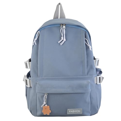 Balakaka Schulrucksack Mädchen Teenager Schultasche Leicht Große Kapazität Harajuku Schulrucksack Kawaii Rucksack Korean Backpack School Bag Aesthetic Vfreizeitrucksack Damen Blauer See von Balakaka