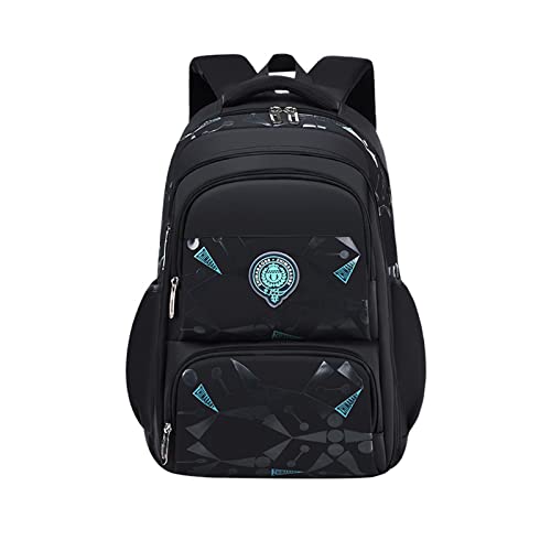 Balakaka Schultasche für Jungen Ridge Protection Kinderschultasche Kinderschultasche mit großer Kapazität Schulrucksack Jungen 1. bis 5. Klasse Cooler Rucksack für Jungen fur Die Schule Schwarz von Balakaka