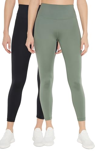 Balance Collection Damen Easy 25" High Rise Ankle 2 Pack Leggings, Lorbeerkranz, M (2er Pack) von Balance Collection