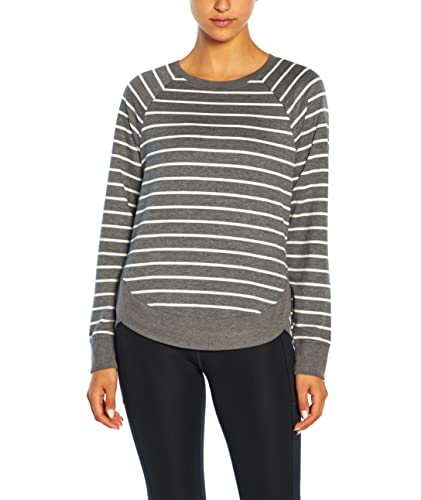 Balance Collection Womens Damen Maison Sweatshirt Pullover Sweater, Mitternachtsblaue Mini-Streifen, X-Large von Balance Collection