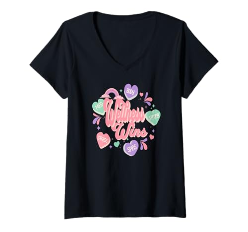 Damen Wohlfühl Motivation Geist Körper Stärke Fokus T-Shirt mit V-Ausschnitt Damen Wohlfühl Motivation Geist Körper Stärke Fokus T-Shirt mit V-Ausschnitt von Balance Energie Inspiration Glückliches Leben